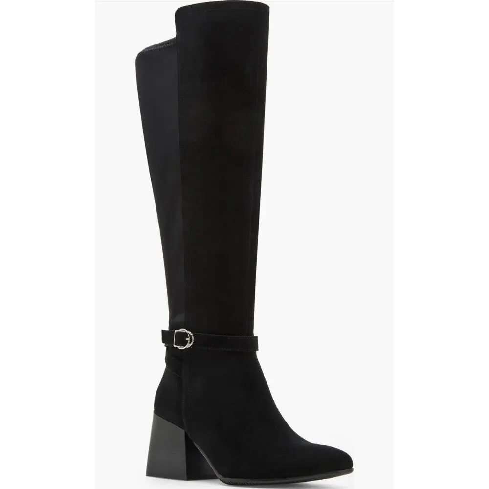 Blonde waterproof knee boots 8